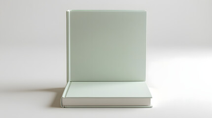 two books lying on each other on white floor 