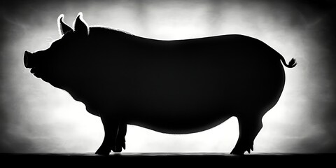 Refined monochrome animal shadow silhouette stock image on white background, photographed with a high resolution full-frame camera and a 100mm lens, crisp focus on shadow contours, minimal background