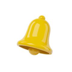Shiny Yellow Notification Bell Icon Isolated on Black Background alert sound