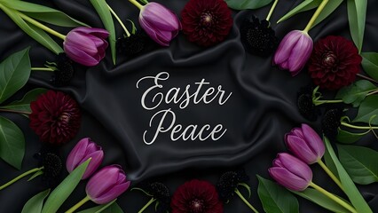Easter peace tulips floral arrangement