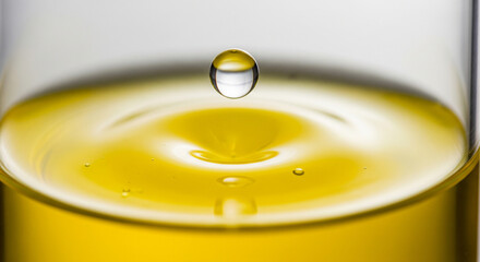 Color change in liquid after reagent drop impacts surface in a laboratory setting