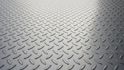 Textured metal surface with repeating diamond pattern, reflective