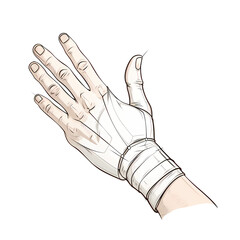 Obraz premium Illustration of Thumb Ligament Injury Exploration