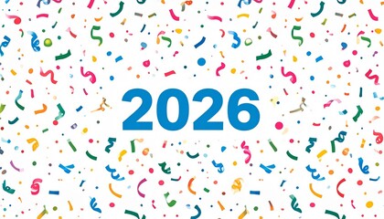 Joyful 2026 Confetti Explosion Pattern