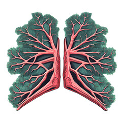 Illustration of Lung Disease Pathology