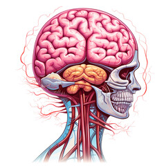 Detailed Brain Cancer Illustration Diagram