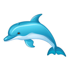 Dolphin Educational Word Card Illustration