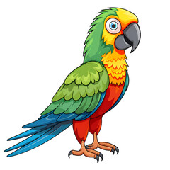 Illustrative Parrot Educational English Word Card