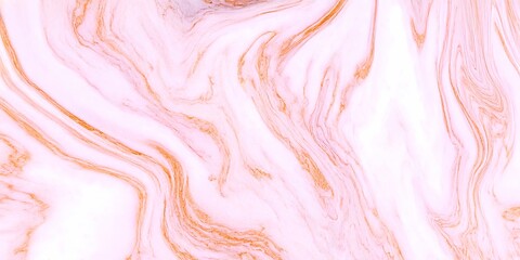 Soft pink marble texture with golden veins and swirling patterns.