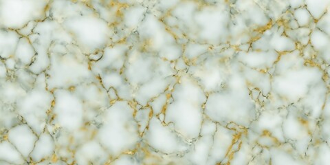 White marble stone texture with golden veins pattern background.
