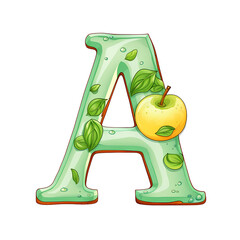 Alphabet Flashcard Vector Cartoon Illustration Design