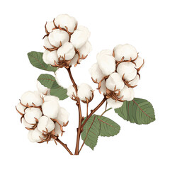 Delicate Cotton Blossoms on Fluffy Bolls