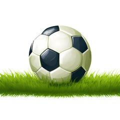 Soccer on Field Transparent Background Illustration