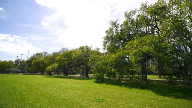 Savannah Forsyth Park in spring season