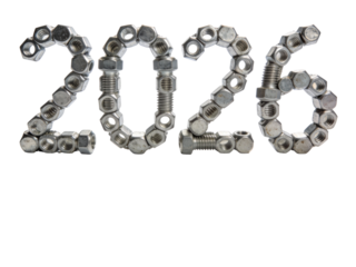 3D bold numerals 2026, isolated on white background, high-resolution, modern 3D typography, clean and minimal design