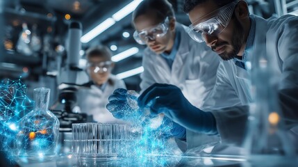 scientists conducting quantum simulation research in high tech lab