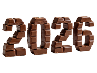 3D bold numerals 2026, isolated on white background, high-resolution, modern 3D typography, clean