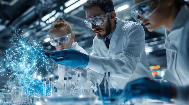 scientists conducting quantum simulation research in high tech lab
