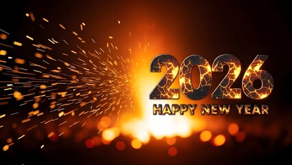 Happy new year 2016 fireworks celebration