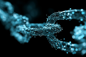 Blockchain technology concept, decentralized network with secure transactions