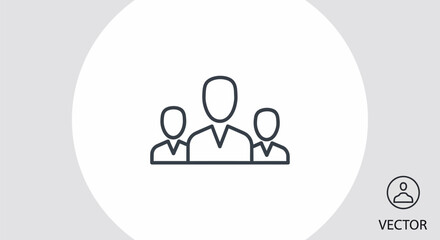 Teamwork and collaboration concept with group of people icon on white background.