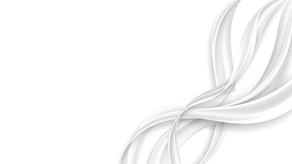 White abstract background with twisted ribbons