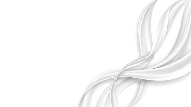 White abstract background with twisted ribbons - Powered by Adobe