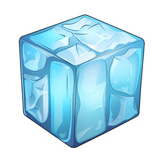 Ice Block Cartoon Vector Illustration Design