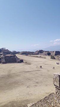 Monte Alban archeological site in Oaxaca, Mexico