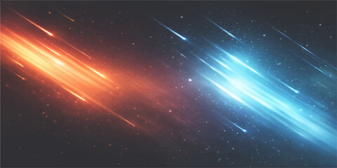 Abstract space background with bright stars, nebula, and galaxy light illuminating the dark sky of the universe © Jharna Akter