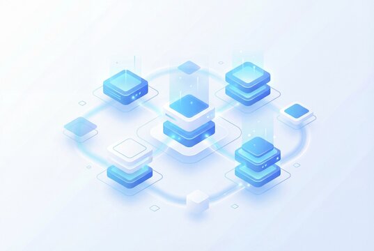 Abstract SaaS dashboard interface concept for modern business software