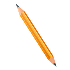 Sleek Pencil on White Background Vector