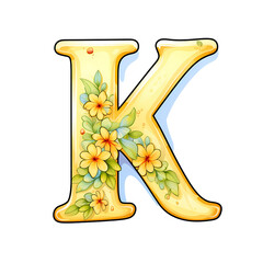 Educational flashcard letter K vector illustration