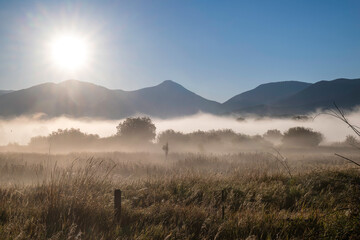 fog in the mountains
