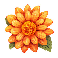 Elegant Flower Drawing on White Background