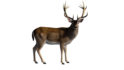 deer on white background