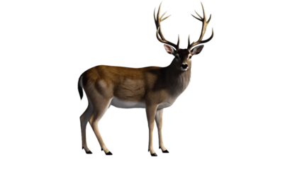 deer on white background