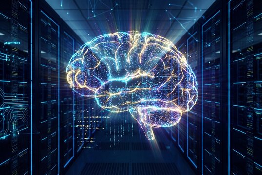 Futuristic Artificial Intelligence Innovation and Digital Brain Concept