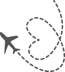 Airplane Plane routes line set. Planes dotted flight pathway. Plane paths. Aircraft tracking, planes, travel, map pins, location pins .start point line trace and plane routes. Airplane flight path.