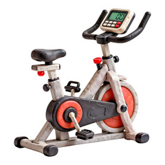 Exercise bike 3D illustration, isolated on transparent background, png