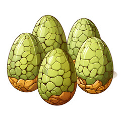 Crocodile Egg Illustration on White Background