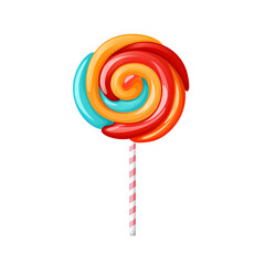 Colorful Swirled Lollipop on Stick