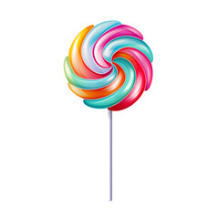 Delicious Swirled Lollipop Candy Confection