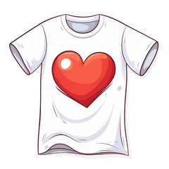 Heart Illustration Embraced by Shirt Design