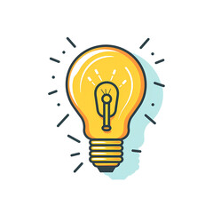 Elegant Linear Light Bulb Icon Design