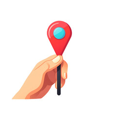 Hold Map Pointer Location Marker Image