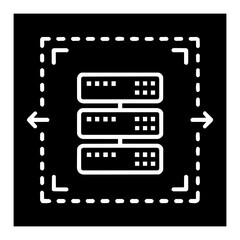 Big Data Server Stack icon on white background