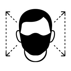 Face Recognition Icon white background