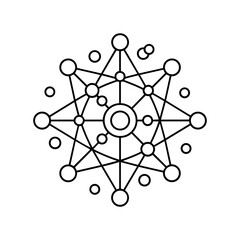 Neural Network Icon on white background