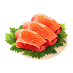 Exquisite Red Fish Sashimi Presentation